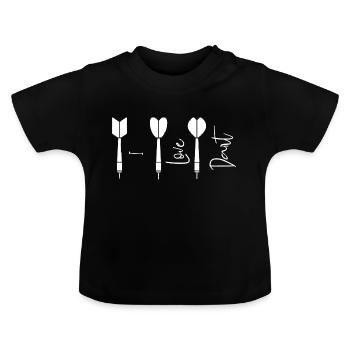 jeu de fléchettes - T-shirt bio col rond Bébé - noir - Devant