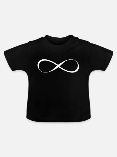 Calligraphie infinie symbole infini - T-shirt bio col rond Bébé - noir