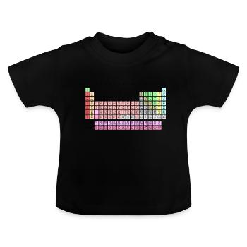 periodic system - Baby Organic T-Shirt with Round Neck - black - Front