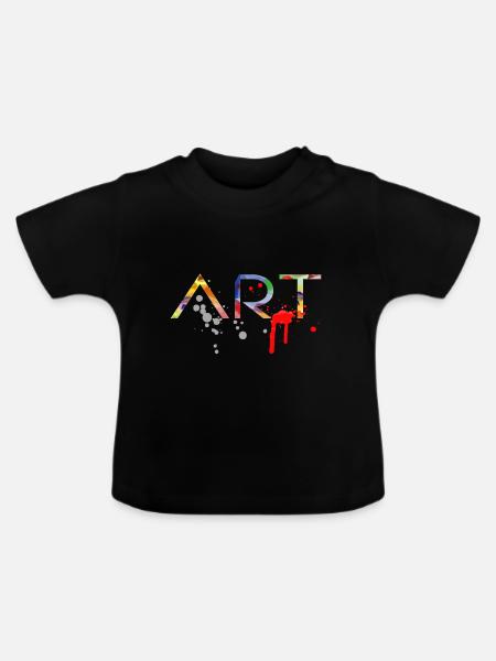 ART - Baby Bio-T-Shirt mit Rundhals - Schwarz