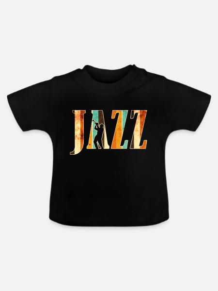 Jazz Musik - Baby Bio-T-Shirt mit Rundhals - Schwarz