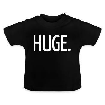 Huge - Baby Organic T-Shirt with Round Neck - black - Front