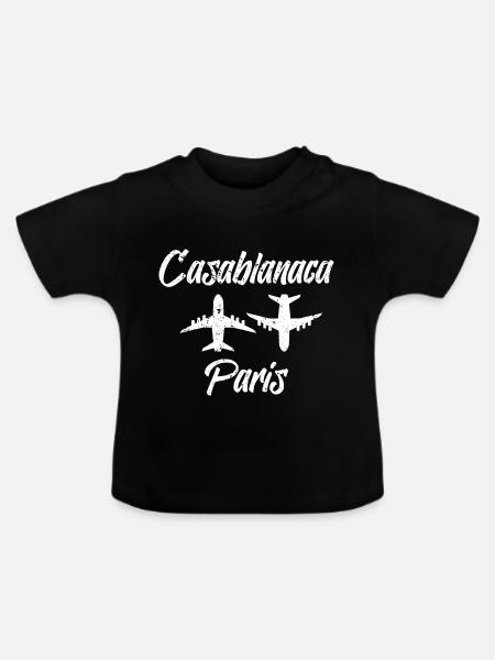 Casablanca & Paris - Baby Bio-T-Shirt mit Rundhals - Schwarz