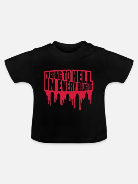 im going to hell - Baby Bio-T-Shirt mit Rundhals - Schwarz