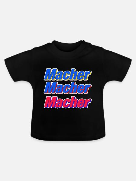 Macher 2 - Baby Bio-T-Shirt mit Rundhals - Schwarz