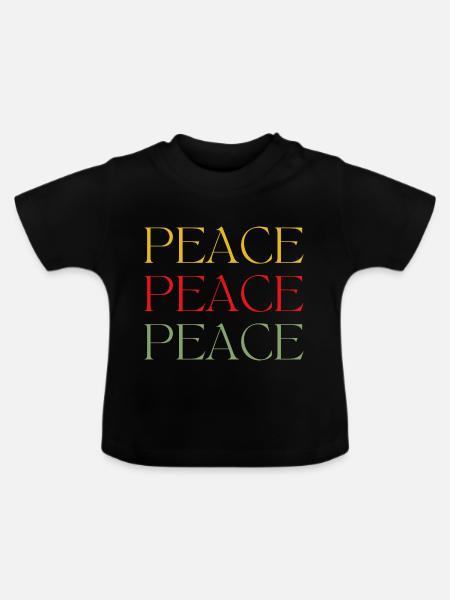 Farbenfrohes Zimmer - Baby Bio-T-Shirt mit Rundhals - Schwarz
