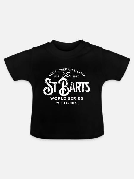 St Barts Winter-Premium-Regatta - Baby Bio-T-Shirt mit Rundhals - Schwarz