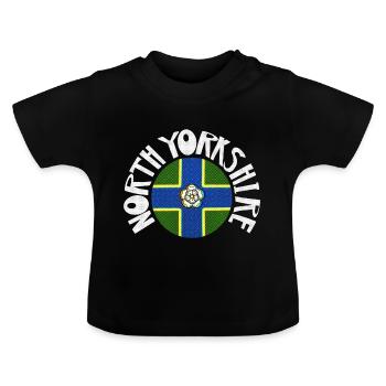 North Yorkshire - Baby Organic T-Shirt with Round Neck - black - Front