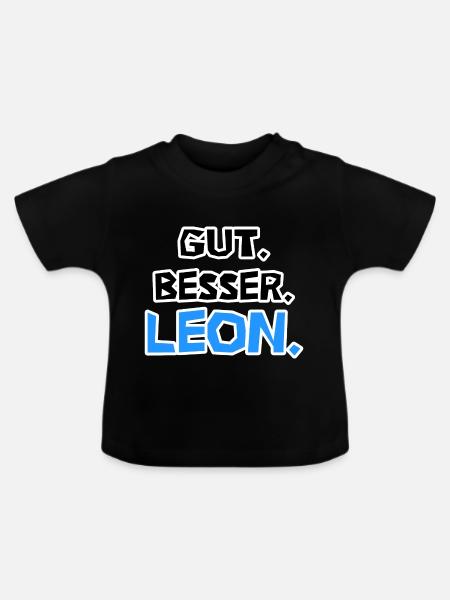 Gut. Besser. Leon. - Baby Bio-T-Shirt mit Rundhals - Schwarz