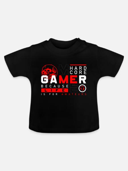 PC E-Sport Grafik - Baby Bio-T-Shirt mit Rundhals - Schwarz