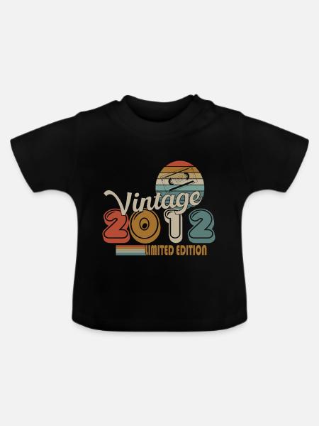 2012 - Baby Bio-T-Shirt mit Rundhals - Schwarz