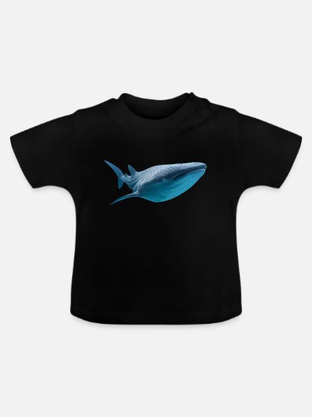 Walhai - Baby Bio-T-Shirt mit Rundhals - Schwarz