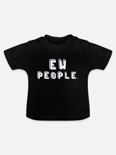 Menschen sind doof. - Baby Bio-T-Shirt mit Rundhals - Schwarz