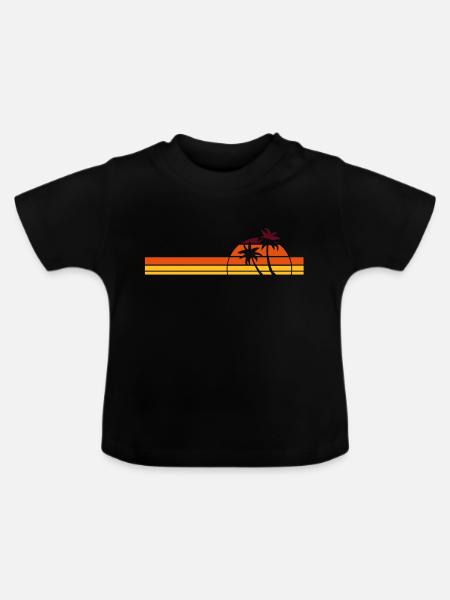 sunset - Baby Bio-T-Shirt mit Rundhals - Schwarz