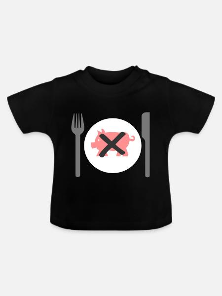 veggie - Baby Bio-T-Shirt mit Rundhals - Schwarz