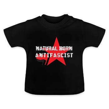 AKTIVIST ANTIFA BABY NACHWUCHS - Baby Bio-T-Shirt mit Rundhals - Schwarz - Vorne