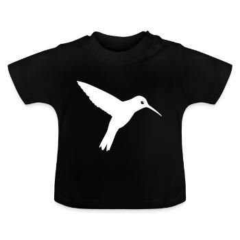 humming-bird - Baby Organic T-Shirt with Round Neck - black - Front