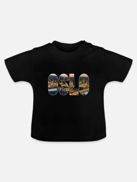 oslo - Baby Bio-T-Shirt mit Rundhals - Schwarz