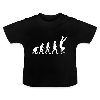Handstand Evolution - Baby Bio-T-Shirt mit Rundhals - Schwarz - Vorne