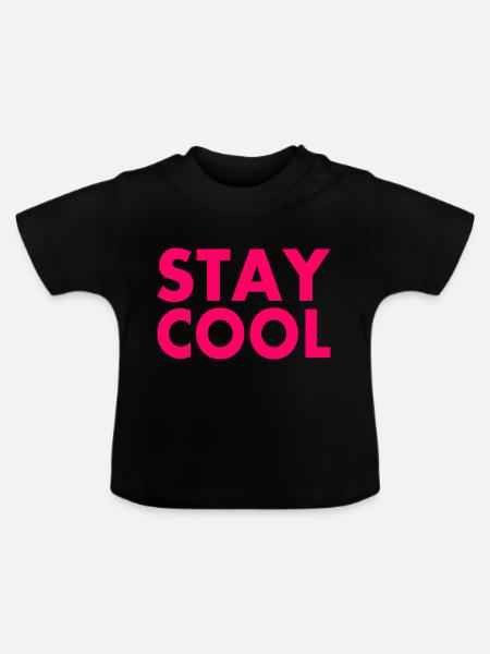 Stay cool - Baby Bio-T-Shirt mit Rundhals - Schwarz