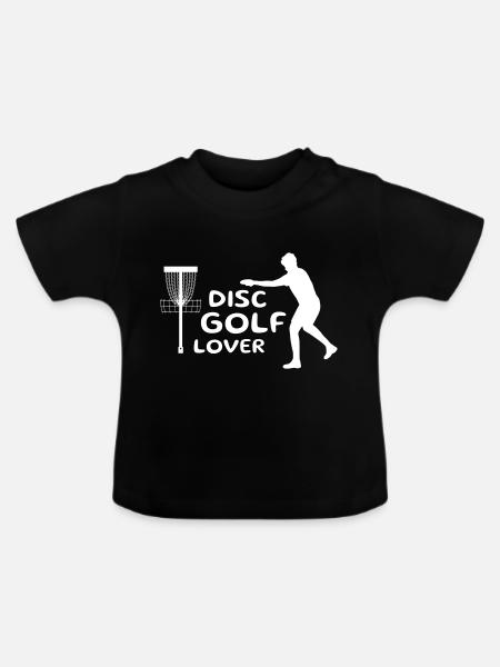 Discgolf - Baby Bio-T-Shirt mit Rundhals - Schwarz