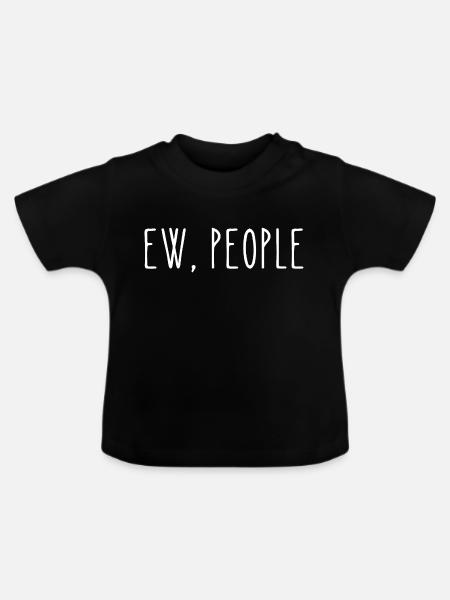 EW, MENSCHEN - Baby Bio-T-Shirt mit Rundhals - Schwarz