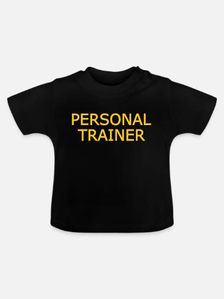 Personal trainer - Baby Bio-T-Shirt mit Rundhals - Schwarz