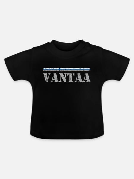Vantaa - Baby Bio-T-Shirt mit Rundhals - Schwarz
