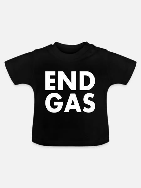 End gas - Baby Bio-T-Shirt mit Rundhals - Schwarz