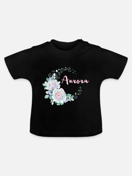 Für Aurora - Baby Bio-T-Shirt mit Rundhals - Schwarz