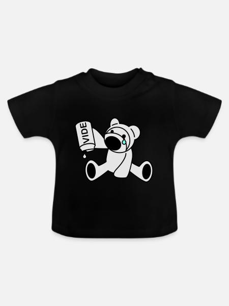Bärenjunge - Baby Bio-T-Shirt mit Rundhals - Schwarz
