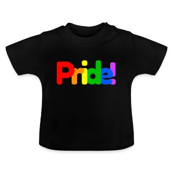 Pride LGBT Gay Pride - Baby Bio-T-Shirt mit Rundhals - Schwarz - Vorne