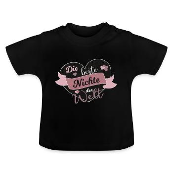 Meilleure nièce au monde cadeau de sort nièces - T-shirt bio col rond Bébé - noir - Devant