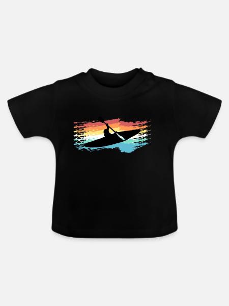 Kayak - Baby Bio-T-Shirt mit Rundhals - Schwarz
