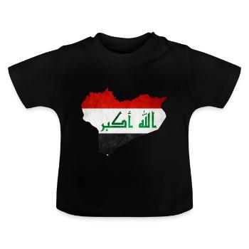 Irak - T-shirt bio col rond Bébé - noir - Devant