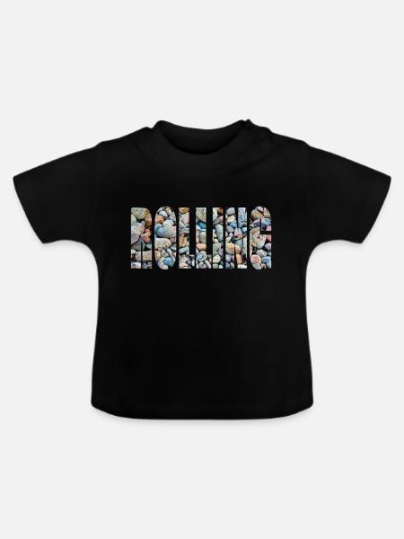 rolling 1 - Baby Bio-T-Shirt mit Rundhals - Schwarz