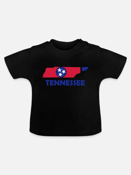 Tennessee - Baby Bio-T-Shirt mit Rundhals - Schwarz