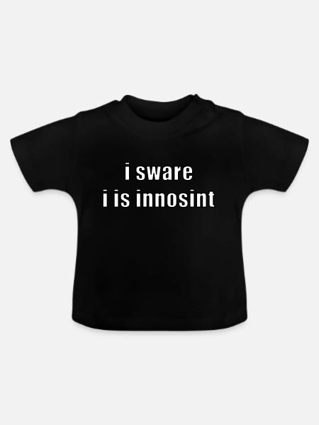 innosint - Baby Bio-T-Shirt mit Rundhals - Schwarz