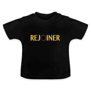 ReJoiner - Campagne pour rejoindre l'UE - T-shirt bio col rond Bébé - noir - Devant
