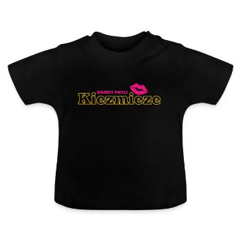 Kiezmieze Sankt Pauli - Baby Bio-T-Shirt mit Rundhals - Schwarz - Vorne