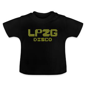 lpzg disco - Baby Organic T-Shirt with Round Neck - black - Front