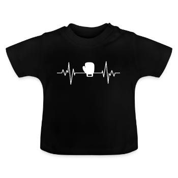 Boxe. cadeau boxeur gant de boxe - T-shirt bio col rond Bébé - noir - Devant