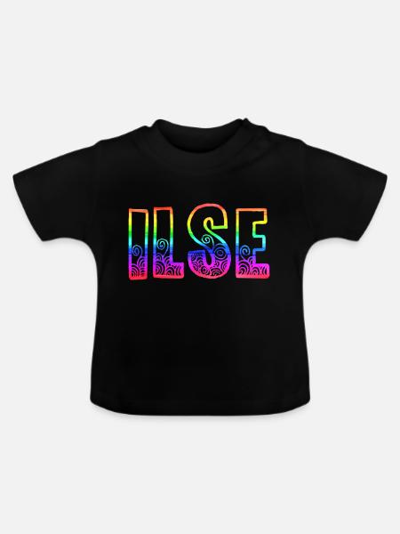 ilse rs regenbogen - Baby Bio-T-Shirt mit Rundhals - Schwarz