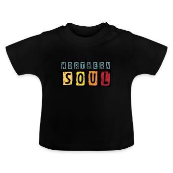Northern Soul Lindy Hop Vintage - Baby Bio-T-Shirt mit Rundhals - Schwarz - Vorne