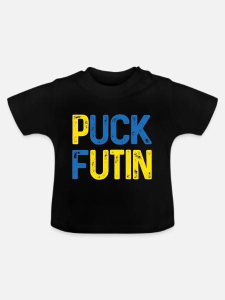 Puck Futin - Baby Bio-T-Shirt mit Rundhals - Schwarz