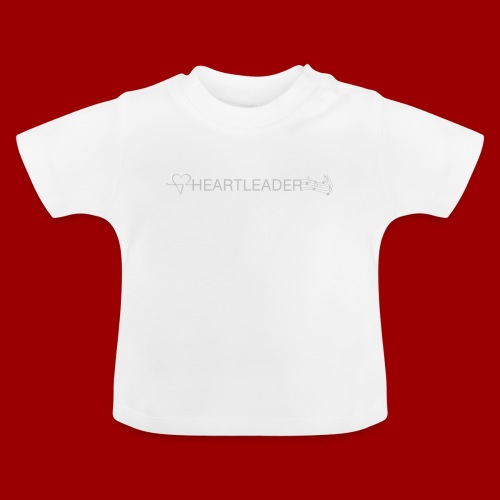 Heartleader Charity (weiss/grau) - Baby Bio-T-Shirt mit Rundhals