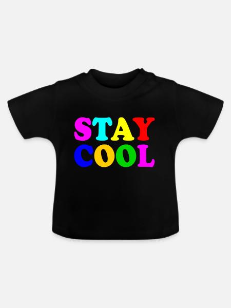 Stay cool - Baby Bio-T-Shirt mit Rundhals - Schwarz