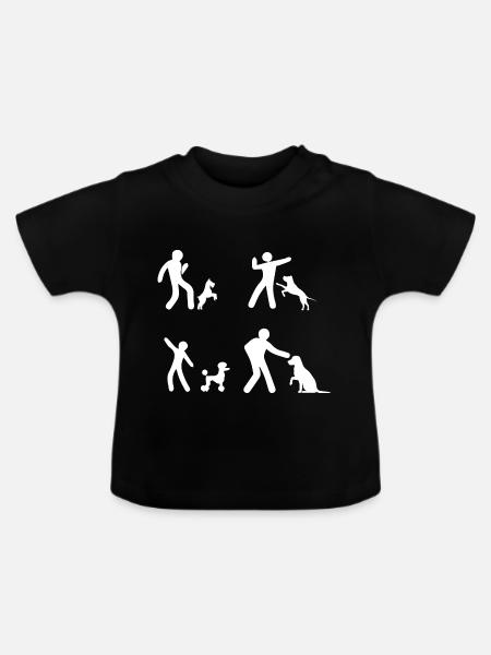 Dancing Dance Music - Baby Bio-T-Shirt mit Rundhals - Schwarz