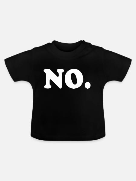 No - Baby Bio-T-Shirt mit Rundhals - Schwarz