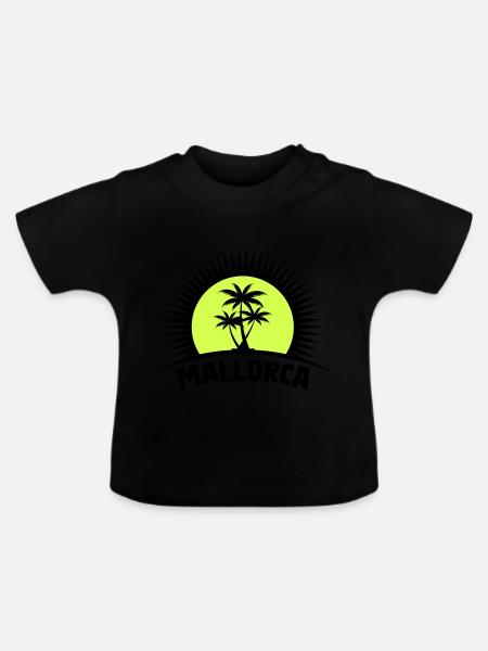 mallorca - Baby Bio-T-Shirt mit Rundhals - Schwarz